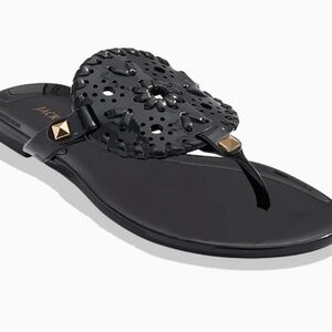 Jack Rogers Black Thong Sandals. Size 5